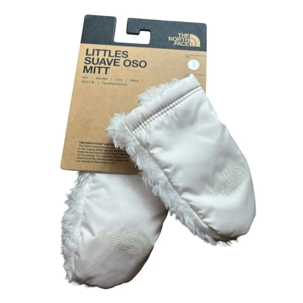 THE NORTH FACE Unisex Infant Baby Mittens Gloves Gardenia Size S White NWT NEW